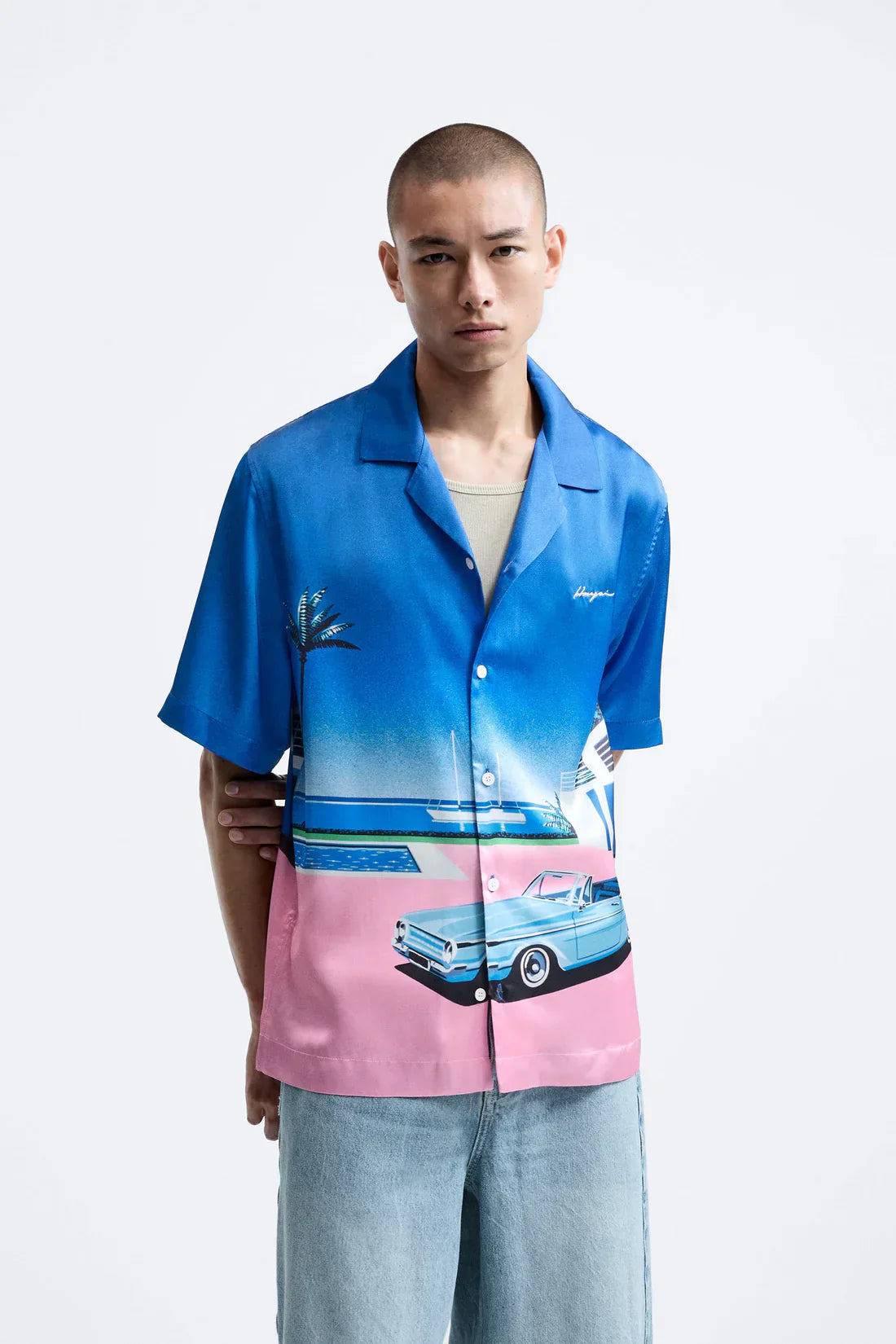 Cuban Collar oversize shirt